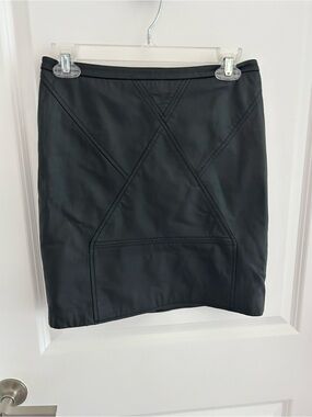 Green Ford Black Faux Leather Pencil Skirt - Classic Women's Skirt